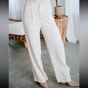 Ivory wide leg pant